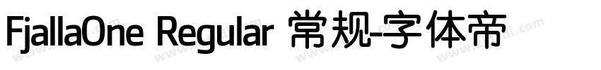 FjallaOne Regular 常规字体转换